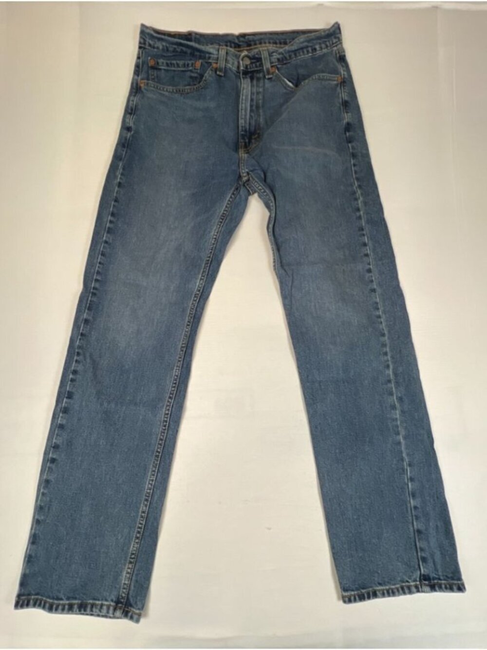 Men's Levi's 505 Regular Fit Jeans Light Wash Denim Size W34 L32